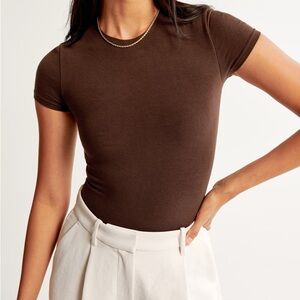 Brown Short Sleeve Bodysuit